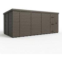 Buttercup Farm 19ft x 9ft Composite Pent Garden Shed Single Door No Windows in Grey