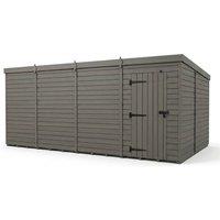 Buttercup Farm 20ft x 9ft Composite Pent Garden Shed Single Door No Windows in Grey