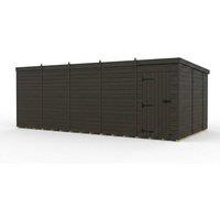 Buttercup Farm 20ft x 10ft Composite Pent Garden Shed Single Door No Windows in Grey