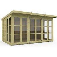 Buttercup Farm 12ft x 9ft Georgian Pent Summer House - Pressure Treated Timber in Natural