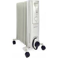 Rediffusion 2000W Oil Filled Radiator in White