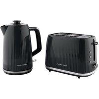Hamilton Beach Miami Kettle & Toaster Set Charcoal Grey