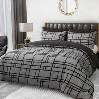 Grace Premium Microfiber Duvet Cover Set Lightweight & Breathable in Grey | Size: King