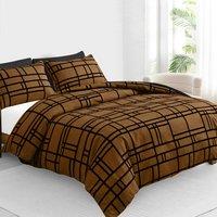 Grace Premium Microfiber Duvet Cover Set Lightweight & Breathable in Brown | Size: Single