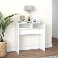 Berkfield Home Decorative Console Table White 78x30x80 cm Engineered Wood | Size: 78 x 30 x 80 cm