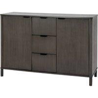 Lemon Pavilion Furniture and Decor Reed Collection 3 Drawer 2 Door Sideboard Cabinet - L40 x W115 x H80cm in Brown