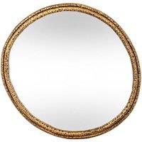 Lemon Pavilion Furniture and Decor Nahla Small Mirror with Dimpled Frame - Glass - L4xW64xH60 cm - Gold
