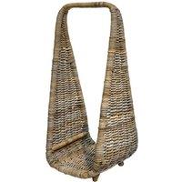 Lemon Pavilion Furniture and Decor Tall Log Storage - Natural Rattan - L40 x W35 x H90 cm - Brown