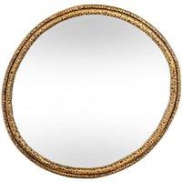 Lemon Pavilion Furniture and Decor Nahla Medium Mirror with Dimpled Frame - Glass - L4xW78xH73 cm - Gold