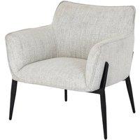 Lemon Pavilion Furniture and Decor Zephra Indoor Occasional Chair - Metal - L67 x W79 x H78 cm - White in Light Grey