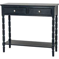 Lemon Pavilion Furniture and Decor Contour Collection 2 Drawer Console Table - L33xW90xH80 cm - Black