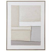 Lemon Pavilion Furniture and Decor Contempo Alpha Framed Painting on Canvas - L3 x W75 x H95 cm - Brown