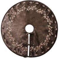 Lemon Pavilion Furniture and Decor Mistletoe Tree Skirt - Velvet - L0.5 x W80 x H80 cm - Mocha in Brown