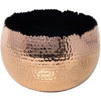 Lemon Pavilion Furniture and Decor Hammered Bowl - Iron - L30 x W30 x H21 cm - Copper/Black in Copper