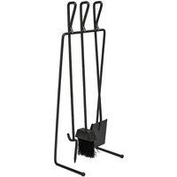 Lemon Pavilion Furniture and Decor Linear Fireside Companion Set - Iron - L19 x W27 x H73 cm - Black