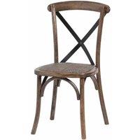 Lemon Pavilion Furniture and Decor Cross Back Dining Chair - Oak - L41 x W42 x H88 cm - Brown