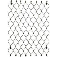 Lemon Pavilion Furniture and Decor Outdoor Honeycomb Trellis - Mild Steel - L2.5 x W78 x H100 cm - Zinc in Silver