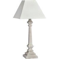 Lemon Pavilion Furniture and Decor Pula Table Lamp - Linen/Wood - L29 x W29 x H51 cm - White