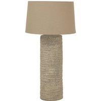 Lemon Pavilion Furniture and Decor Tall Tuscan Lamp - Ceramic - L24 x W24 x H83 cm - Brown in Light Brown