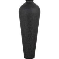 Lemon Pavilion Furniture and Decor Medium Hammered Vase with Lid - L31 x W31 x H80 cm - Matt Black Finish