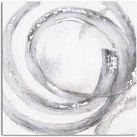 Lemon Pavilion Furniture and Decor Galaxy Hand Painted Canvas - L4 x W150 x H150 cm - Grey/Silver in Silver