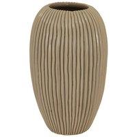 Lemon Pavilion Furniture and Decor Pallida Collection Large Striped Vase - L19 x W19 x H33 cm - Brown