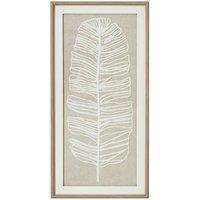 Lemon Pavilion Furniture and Decor Large Plume Feather Art Mounted in Beaded Frame - L2 x W40 x H80 cm in Brown