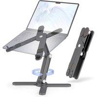 Havendro Adjustable Aluminum Laptop Stand for Desk 360 Rotating Gray in Grey