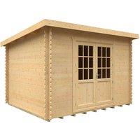 Buttercup Farm 12x10 The Kingsley 28mm Cabin - L355 x W295 x H232.8 cm in Natural
