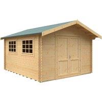 Buttercup Farm 14x14 The Marlborough 28mm Cabin - L415 x W415 x H282.2 cm in Natural