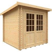 Buttercup Farm 8x8w The Kingsley Plus 44mm Cabin - L235 x W235 x H232.8 cm in Natural