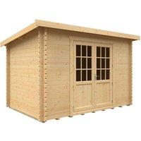 Buttercup Farm 12x8w The Kingsley Plus 44mm Cabin - L355 x W235 x H232.8 cm in Natural