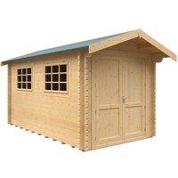 Buttercup Farm 14x8w Marlborough Plus 44mm Cabin - L415 x W235 x H251.3 cm in Natural