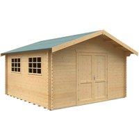 Buttercup Farm 14x14w Marlborough Plus 44mm Cabin - L415 x W415 x H282.2 cm in Natural