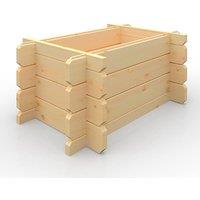 Buttercup Farm 2x3w Raised Planter 28mm Swift - L60 x W90 x H39.9 cm in Natural