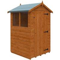 Buttercup Farm 4 x 4 Feet Super Apex 12mm Shed - Solid Wood/Softwood/Pine in Burnt Orange