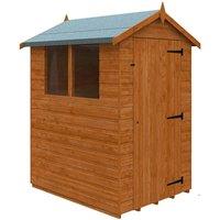 Buttercup Farm 5 x 4 Feet Super Apex 12mm Shed - Solid Wood/Softwood/Pine in Burnt Orange