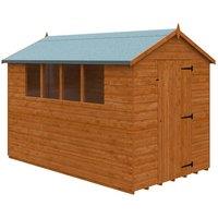 Buttercup Farm 10 x 6 Feet Super Apex 12mm Shed - Solid Wood/Softwood/Pine in Burnt Orange