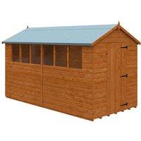 Buttercup Farm 12 x 6 Feet Super Apex 12mm Shed - Solid Wood/Softwood/Pine in Burnt Orange