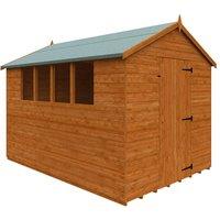Buttercup Farm 10 x 7 Feet Super Apex 12mm Shed - Solid Wood/Softwood/Pine in Burnt Orange
