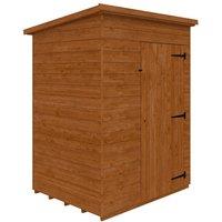 Buttercup Farm 5 x 4 Feet Super Pent 12mm Shed - Solid Wood/Softwood/Pine in Burnt Orange