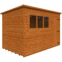 Buttercup Farm 10 x 6 Feet Super Pent 12mm Shed - Solid Wood/Softwood/Pine in Burnt Orange