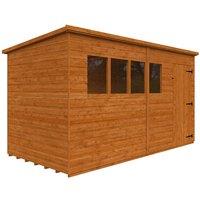 Buttercup Farm 12x6 Super Pent 12mm Shed - L355 x W175 x H204.1 cm in Burnt Orange