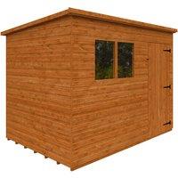 Buttercup Farm 9 x 6 Feet Super Pent 12mm Shed - Solid Wood/Softwood/Pine in Burnt Orange