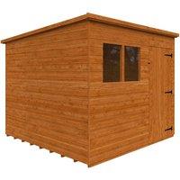 Buttercup Farm 8 x 8 Feet Super Pent 12mm Shed - Solid Wood/Softwood/Pine in Burnt Orange