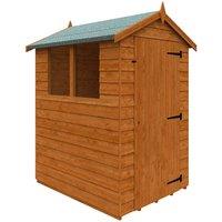 Buttercup Farm 5 x 4 Feet Budget Apex 9mm Shed - Solid Wood/Softwood/Pine in Burnt Orange