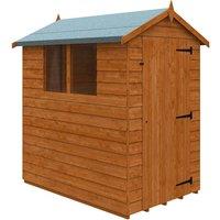 Buttercup Farm 6 x 4 Feet Budget Apex 9mm Shed - Solid Wood/Softwood/Pine in Burnt Orange