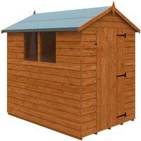 Buttercup Farm 7 x 5 Feet Budget Apex 9mm Shed - Solid Wood/Softwood/Pine in Burnt Orange