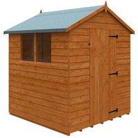 Buttercup Farm 6 x 6 Feet Budget Apex 9mm Shed - Solid Wood/Softwood/Pine in Burnt Orange