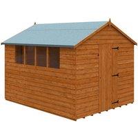 Buttercup Farm 10 x 8 Feet Budget Apex 9mm Shed - Solid Wood/Softwood/Pine in Burnt Orange